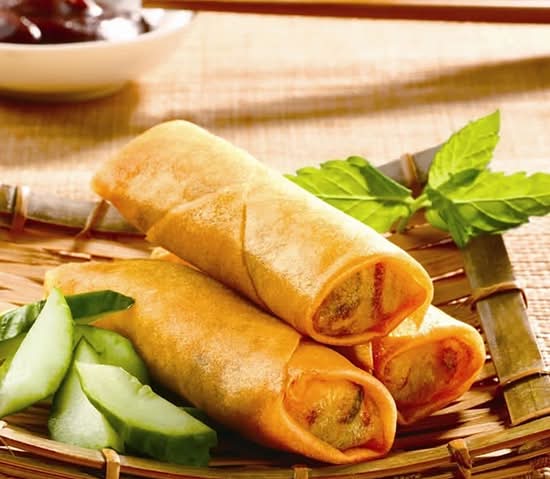 1 Fried Shrimp Spring Roll (Hand-made) 手工鲜虾卷（大） 1个